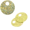 Sequins Hologram 20mm 4mm Hole Round Yellow